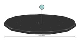 Coperture e Tappetini Copertura per piscina rotonda da 396 cm Bestway 1