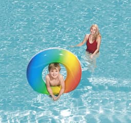 Giochi gonfiabili per bambini Ciambella gonfiabile Arcobaleno multicolor Bestway 2