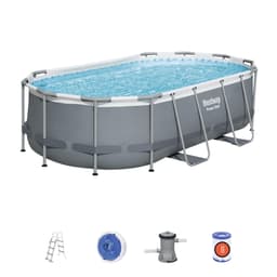 Piscine fuori terra Set piscina da 427x250x100 cm grigio scuro Bestway 1