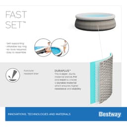 Piscine fuori terra Set piscina gonfiabile Fast Set da 457x107 cm Bestway 9