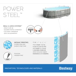 Piscine fuori terra Set piscina da 427x250x100 cm grigio scuro Bestway 9