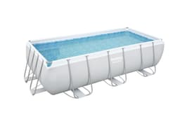 Piscine fuori terra Piscina base struttura e liner rettangolare Power Steel  da 404x201x100 cm grigio chiaro Bestway 1