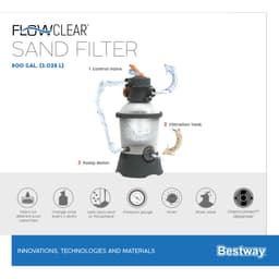 Accessori Piscine e Spa Pompa filtro a sabbia, 3.028 L/H Bestway 9