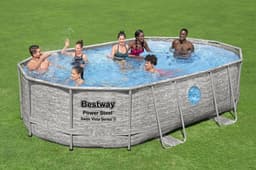 Piscine fuori terra Set piscina da 488x305x107 cm effetto pietra Bestway 3