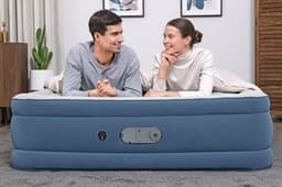 Materassi gonfiabili Materasso matrimoniale blu AlwayzAire da 203x152x46 cm Bestway 4