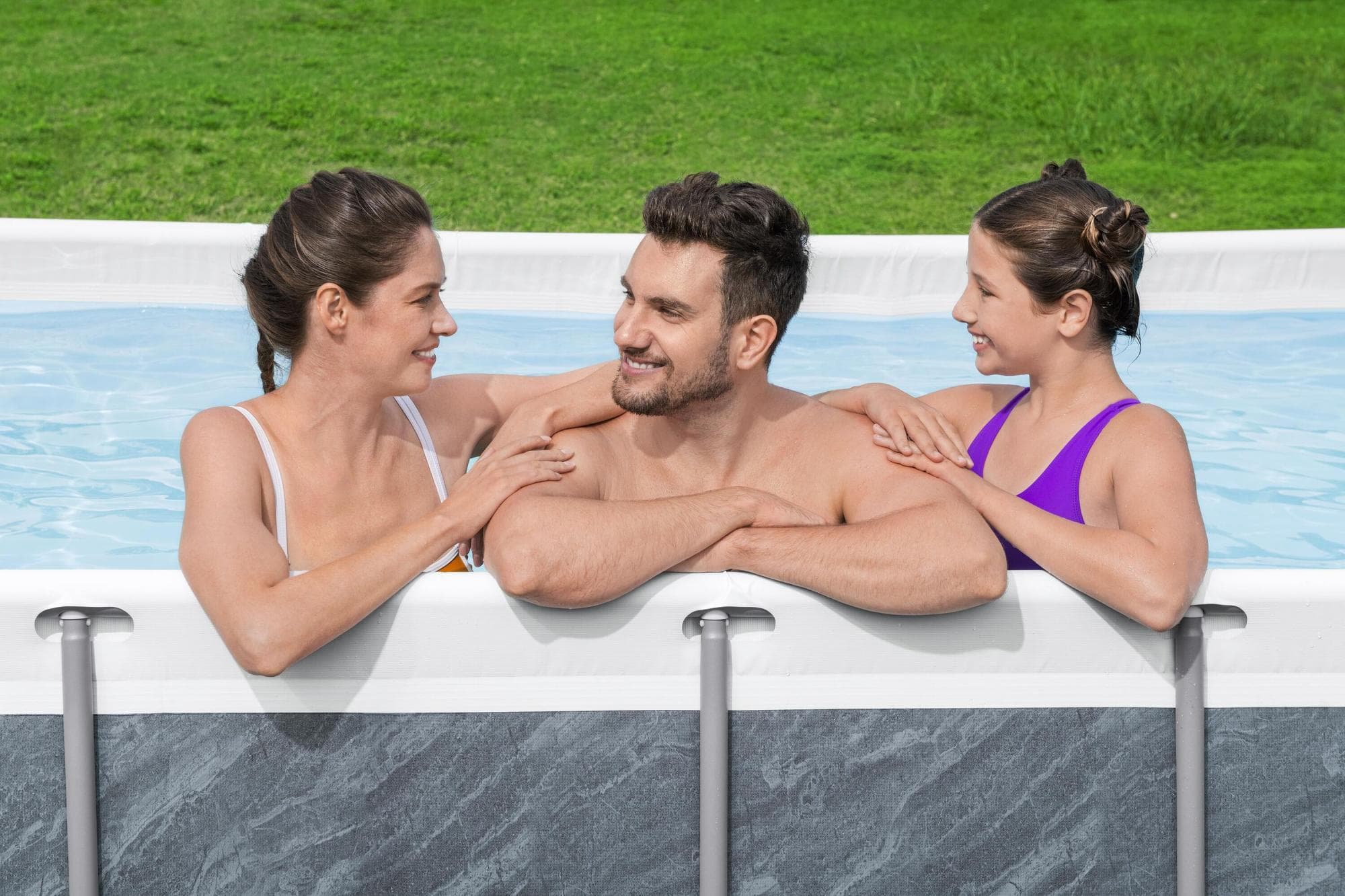 Piscine fuori terra Set piscina da 404x201x100 cm effetto marmo Bestway 5