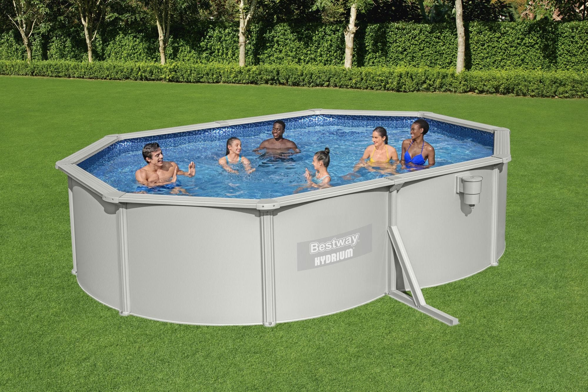Piscine fuori terra Set piscina Hydrium grigio chiaro da 500x366x122 cm Bestway 2