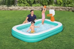 Giochi gonfiabili per bambini Piscina gonfiabile con canestro da 251x168x102 cm Bestway 2