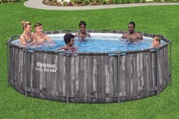 Piscine fuori terra Piscina solo struttura effetto legno scuro - 366x100 cm Bestway 2