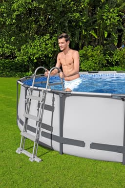 Piscine fuori terra Set piscina da 457x107 cm grigio chiaro Bestway 6