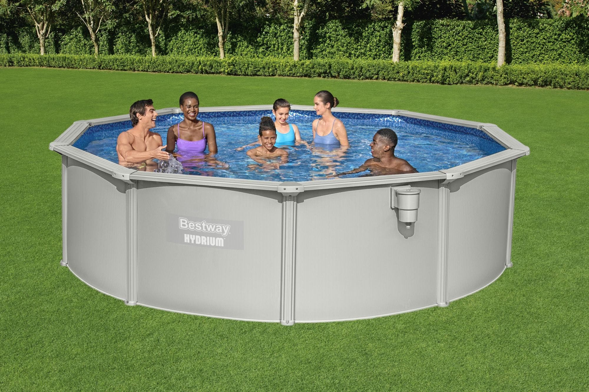 Piscine fuori terra Set piscina Hydrium grigio chiaro da 460x120 cm Bestway 3