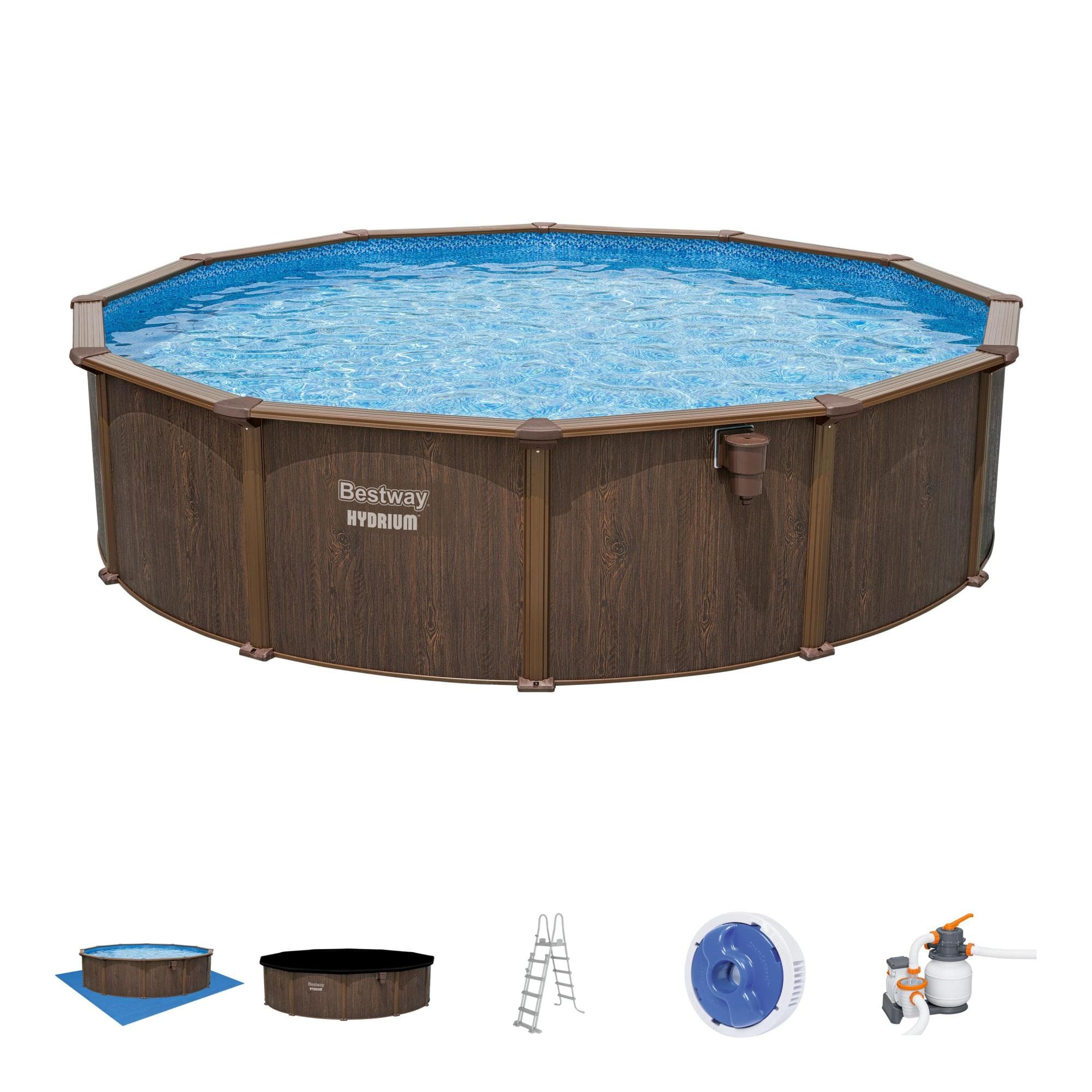 Piscine fuori terra Set piscina Hydrium effetto legno da 550x130 cm Bestway 1