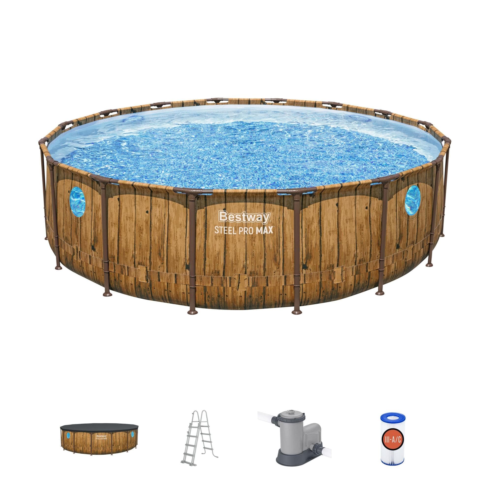 Piscine fuori terra Set piscina - 488x122 cm effetto legno Bestway 1