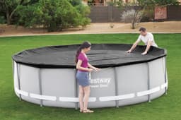 Coperture e Tappetini Copertura per piscina fuori terra rotonda da 427 cm Bestway 2
