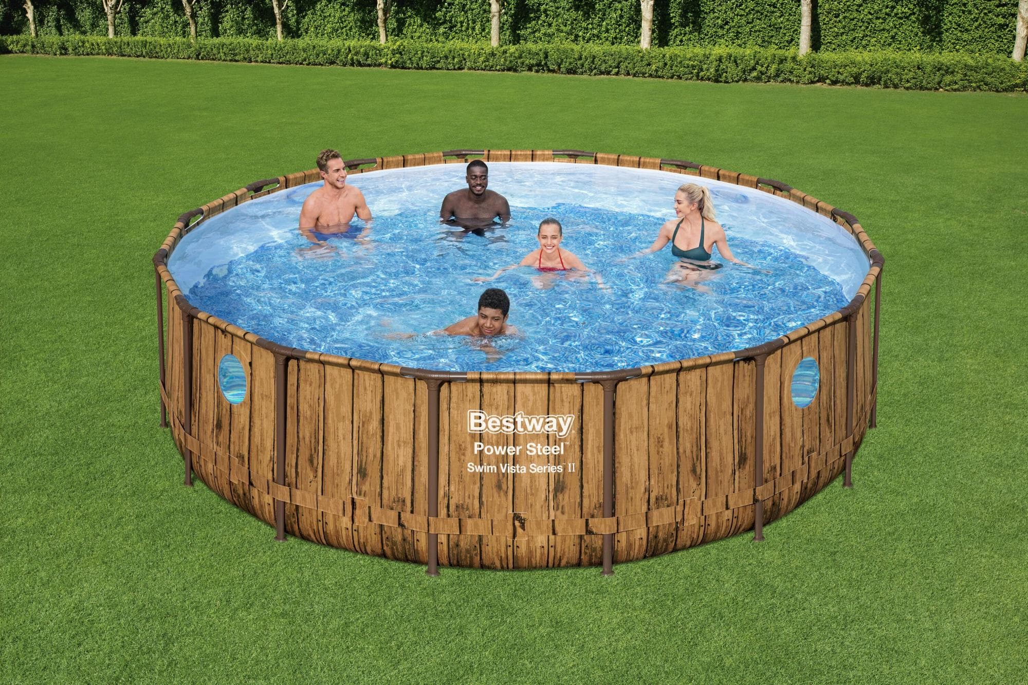 Piscine fuori terra Piscina solo struttura effetto legno - 488x122 cm Bestway 2