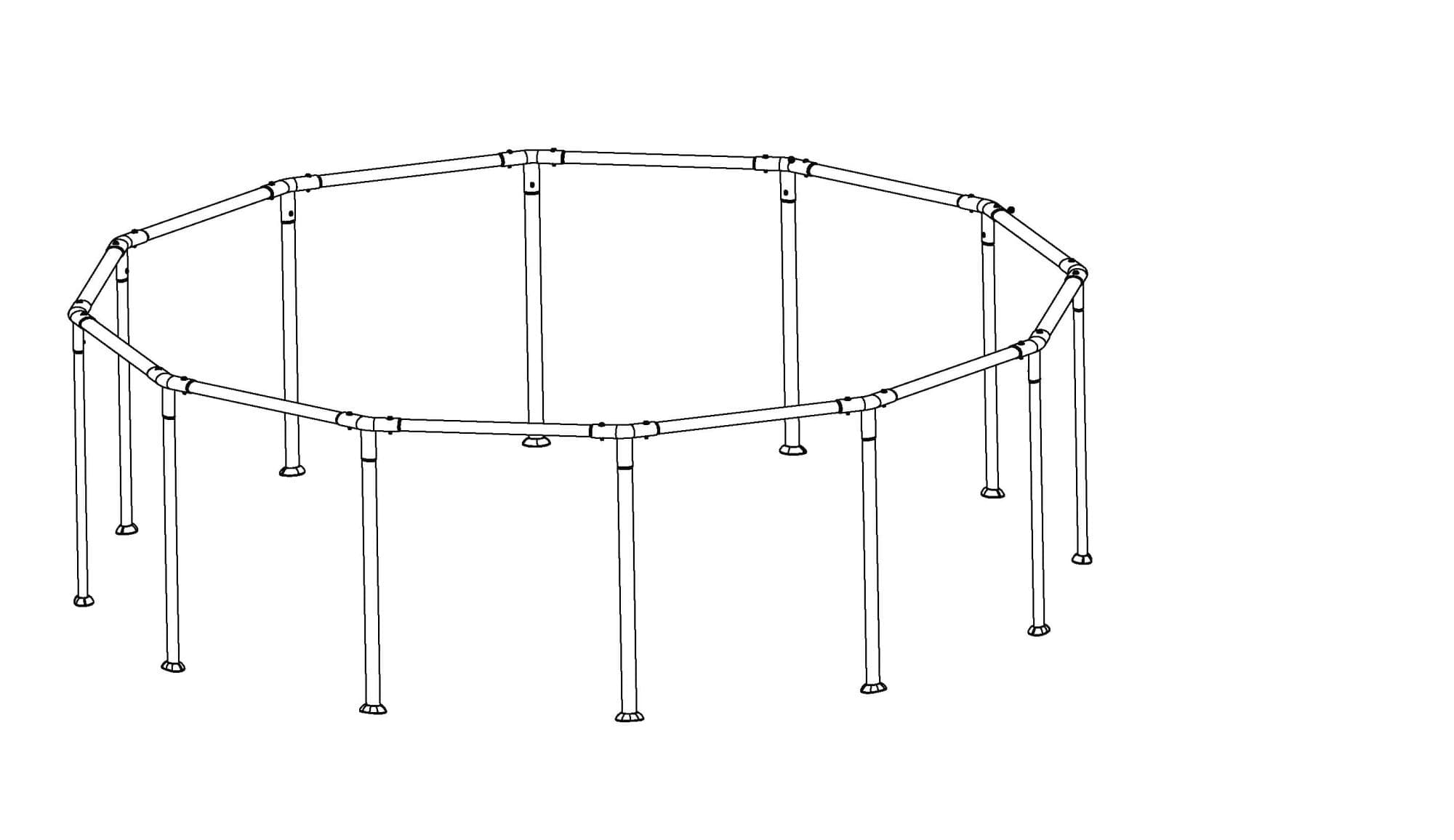 12' x 39.5"/3.66m x 1.00m Pool complete Frame(2/2)