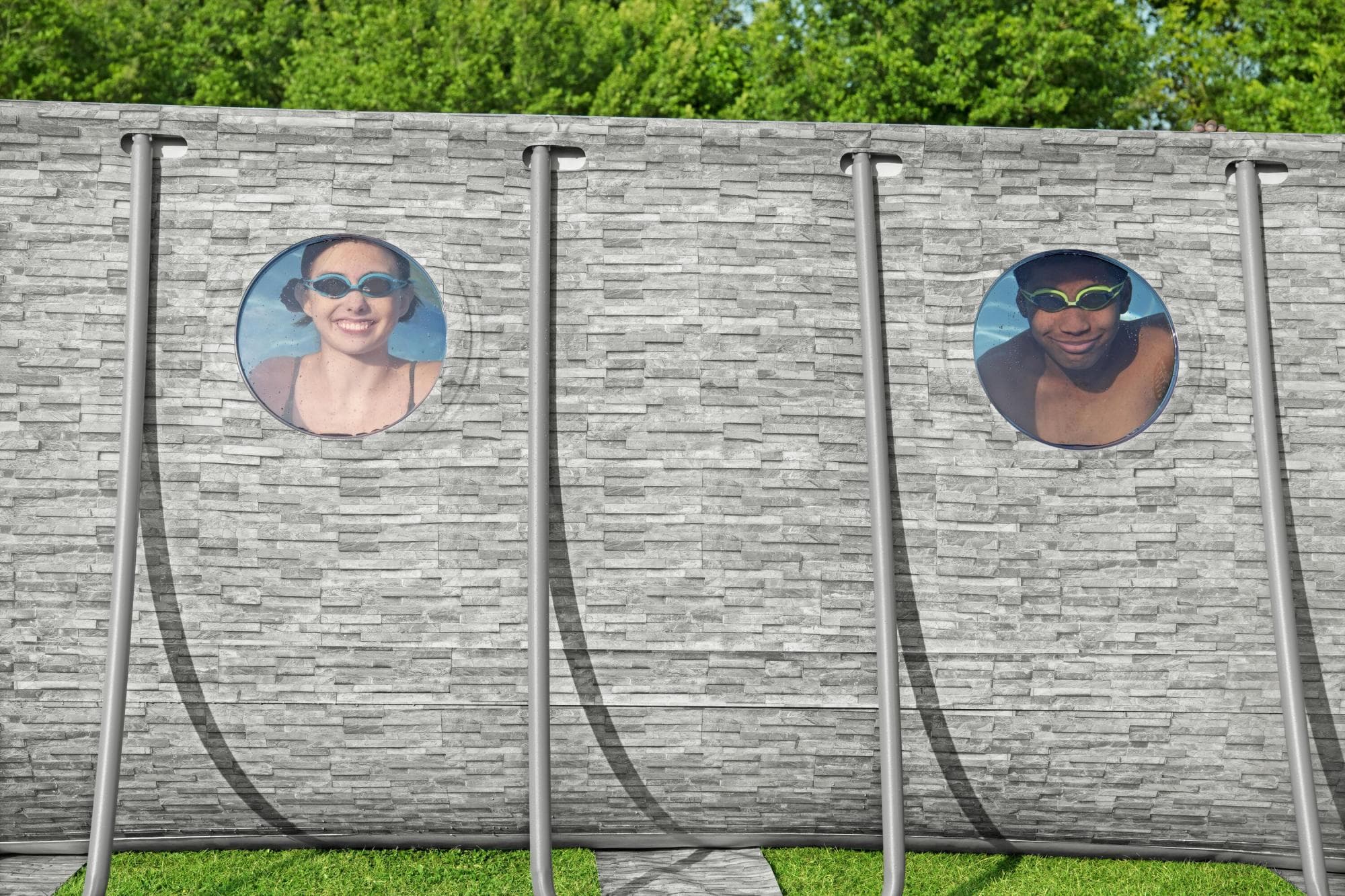 Piscine fuori terra Set piscina da 549x274x122 cm effetto pietra Bestway 4