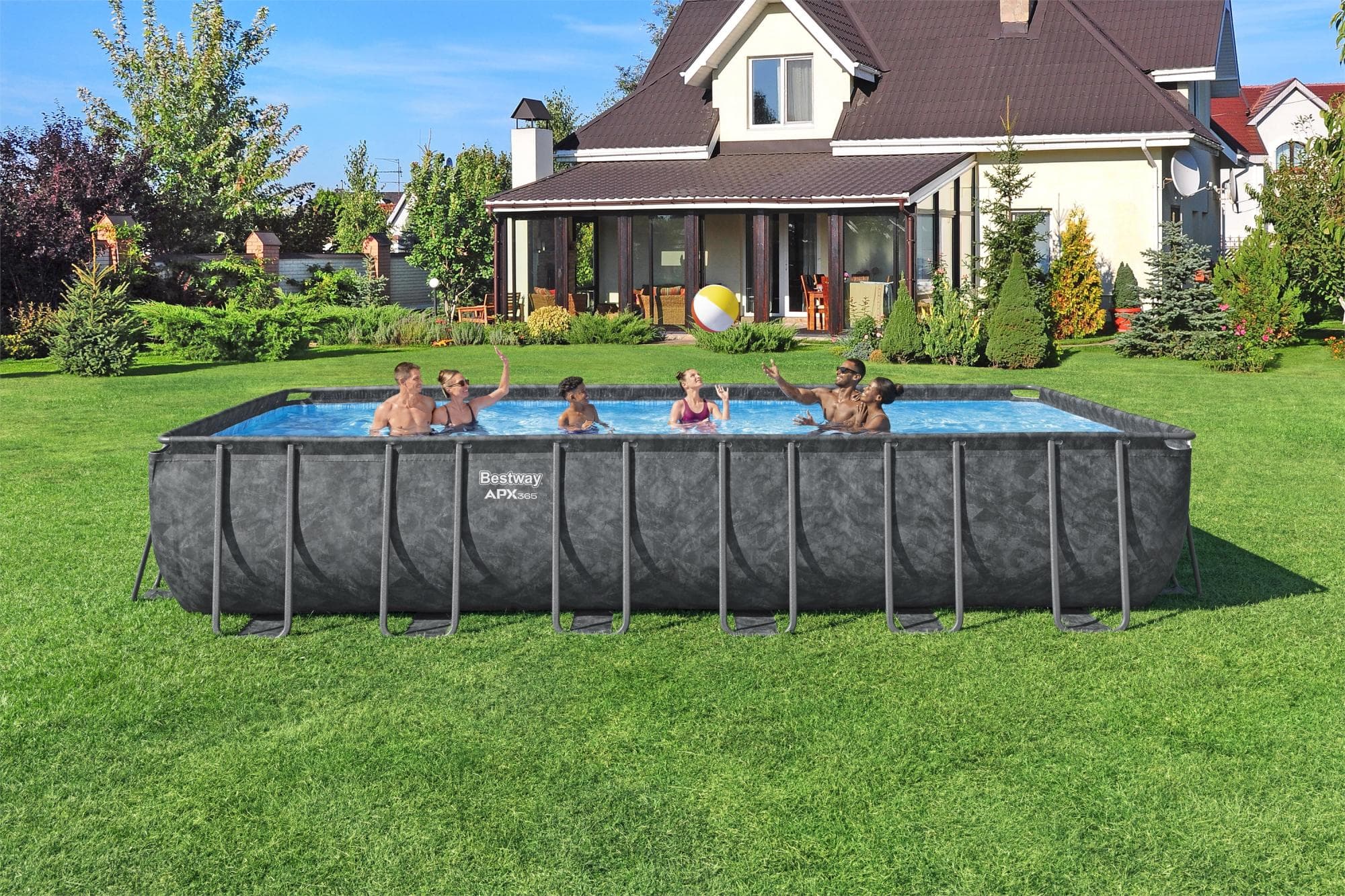 Piscine fuori terra Piscina solo struttura e liner APX 365 da 732x366x132 cm Bestway 2