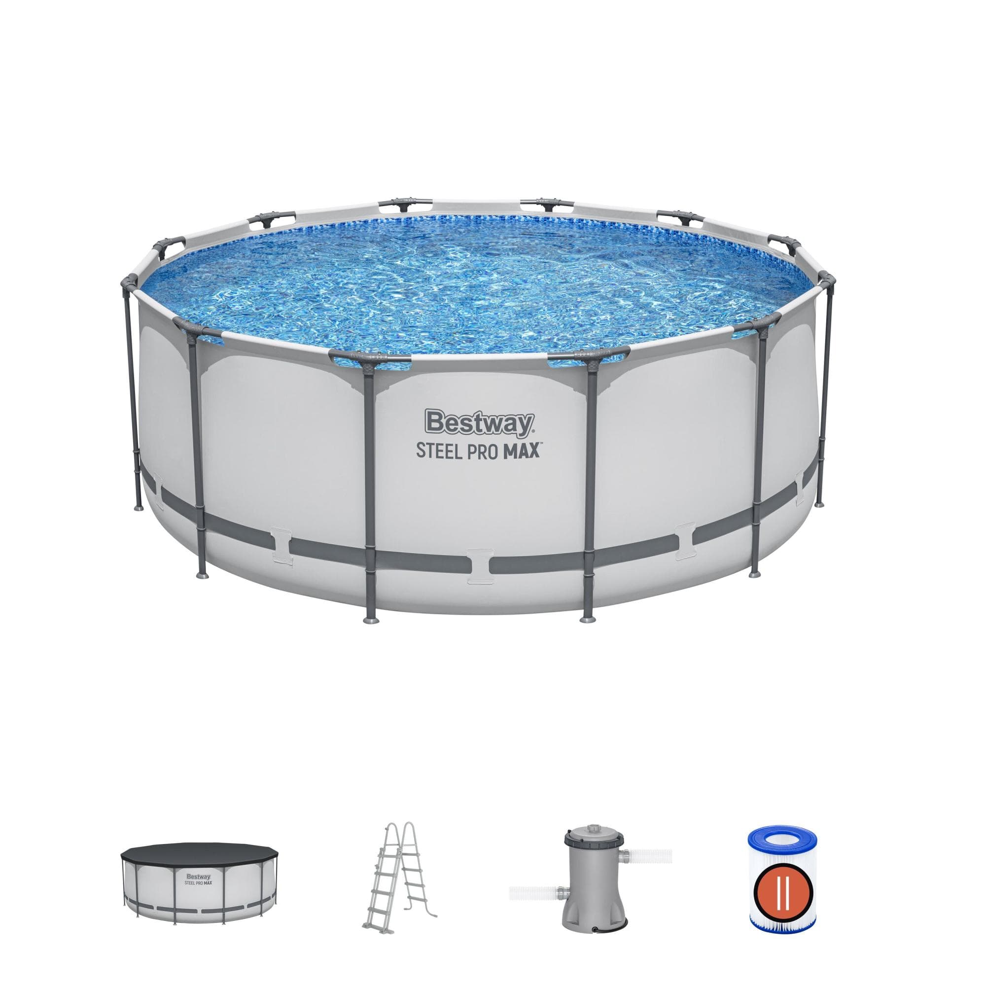 Piscine fuori terra Set piscina da 366x122 cm grigio chiaro Bestway 1