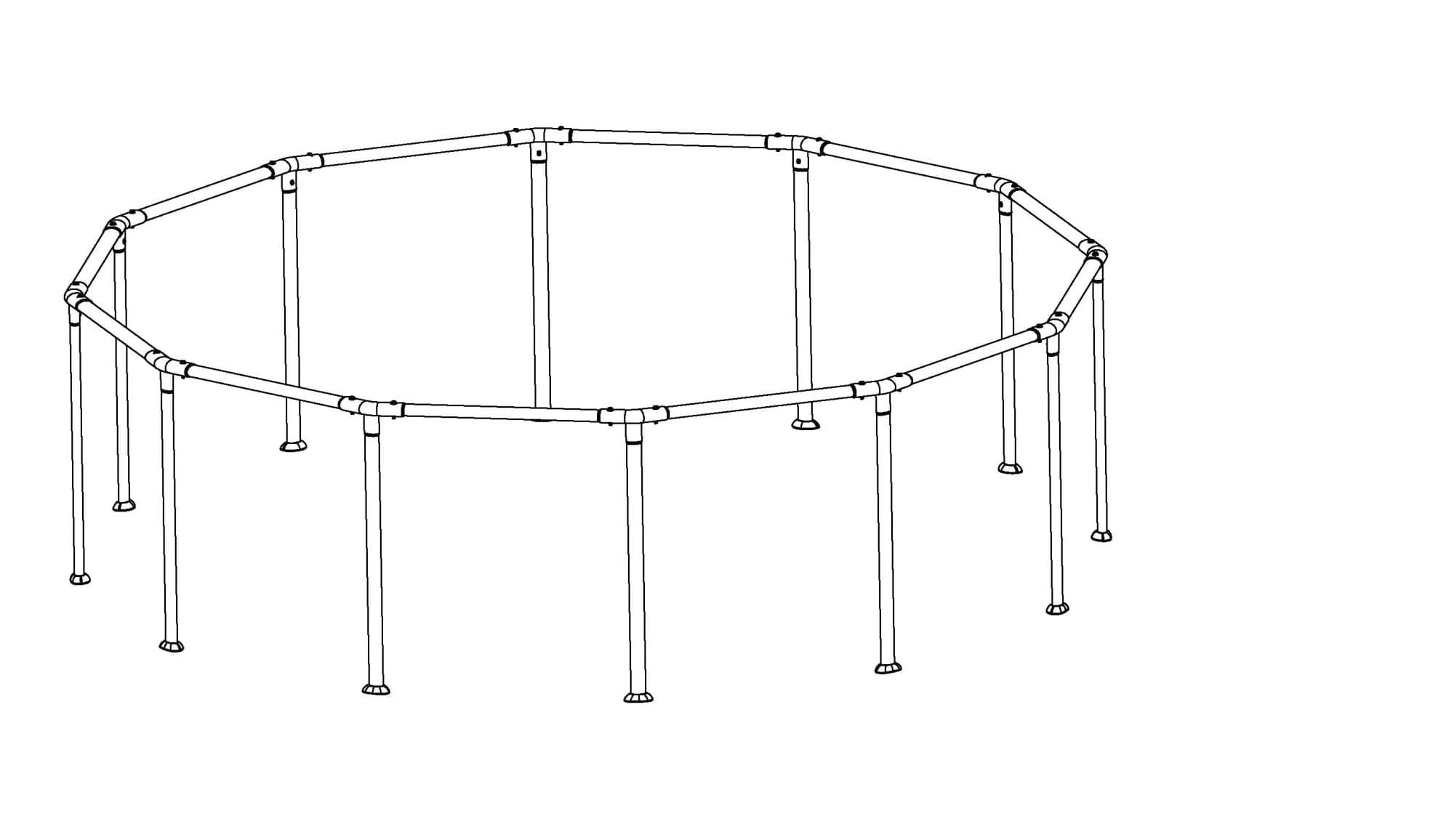 12' x 48"/3.66m x 1.22m Pool complete Frame(1/2)