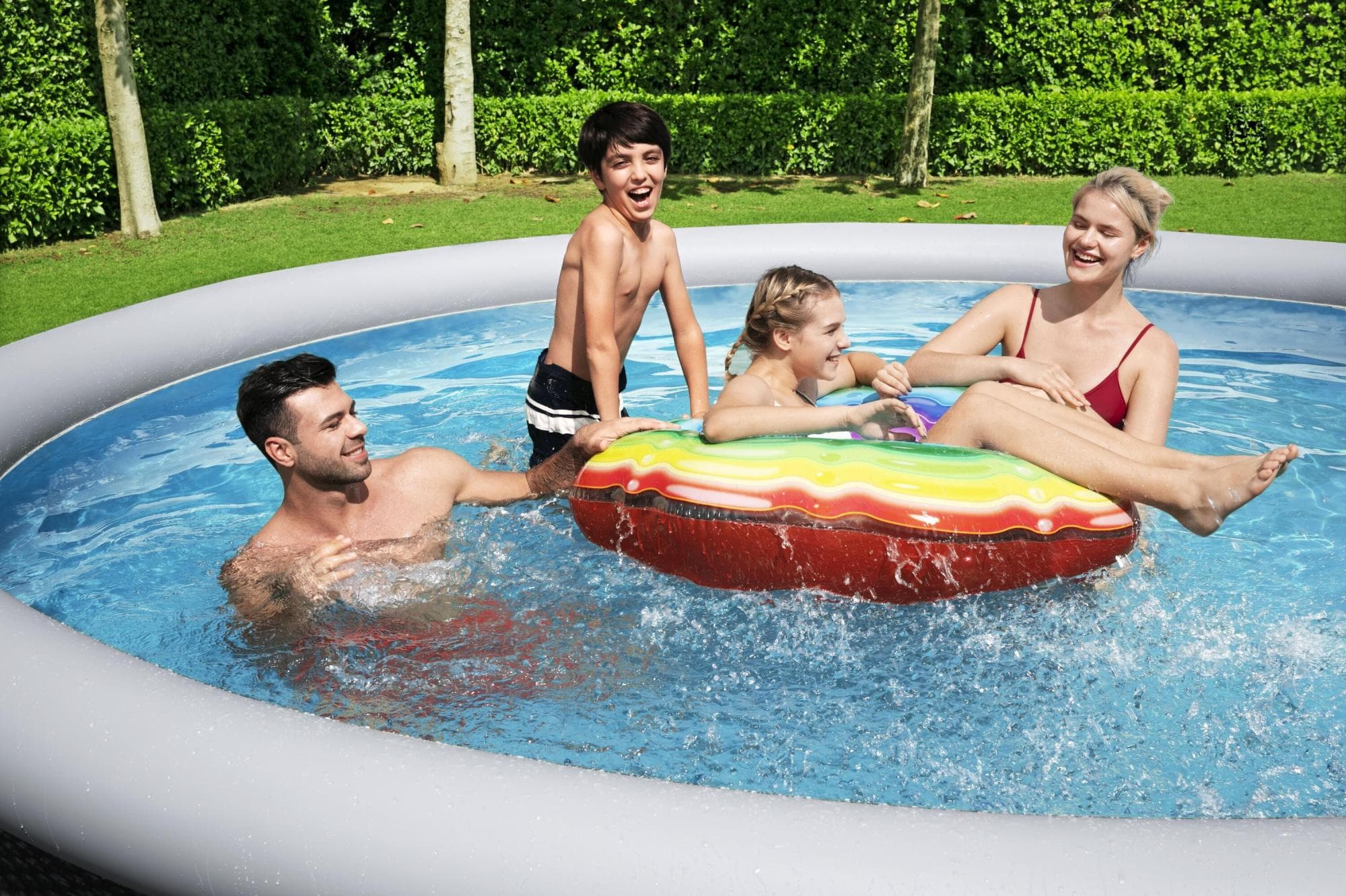 Piscine fuori terra Set piscina gonfiabile Fast Set da 396x84 cm Bestway 4