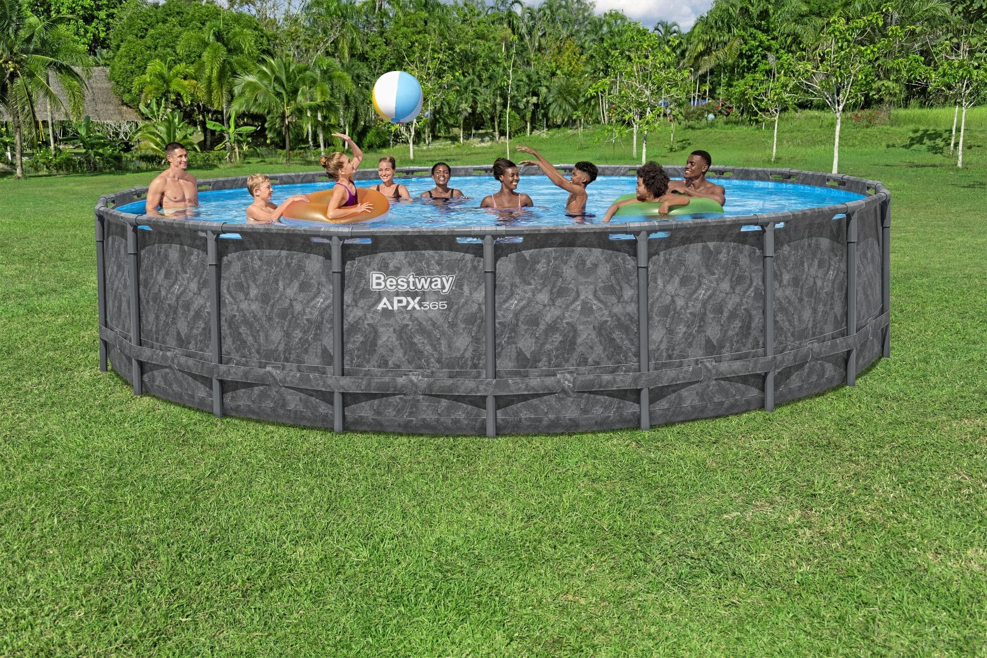 Piscine fuori terra Piscina solo struttura e liner APX 365 da 610x132 cm Bestway 4