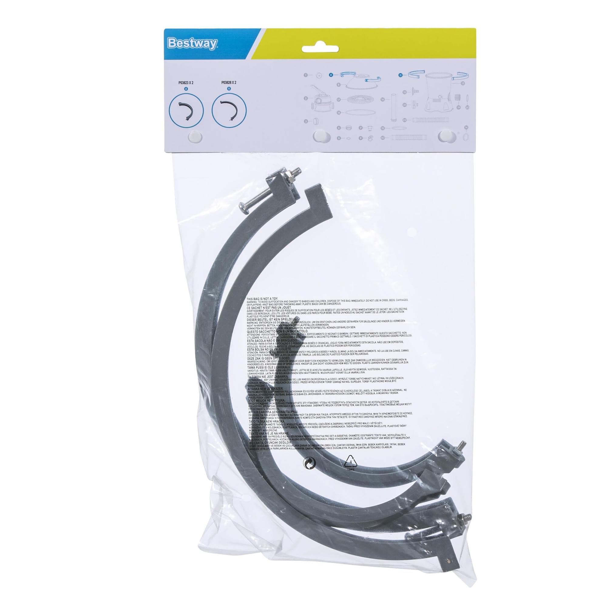 Ricambi Piscine e Spa Morsetti a flangia per filtro a sabbia da 32006 l/h Bestway 1