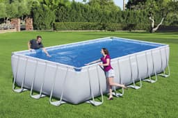 Coperture e Tappetini Copertura solare per piscina fuori terra rettangolare adattabile Bestway 3