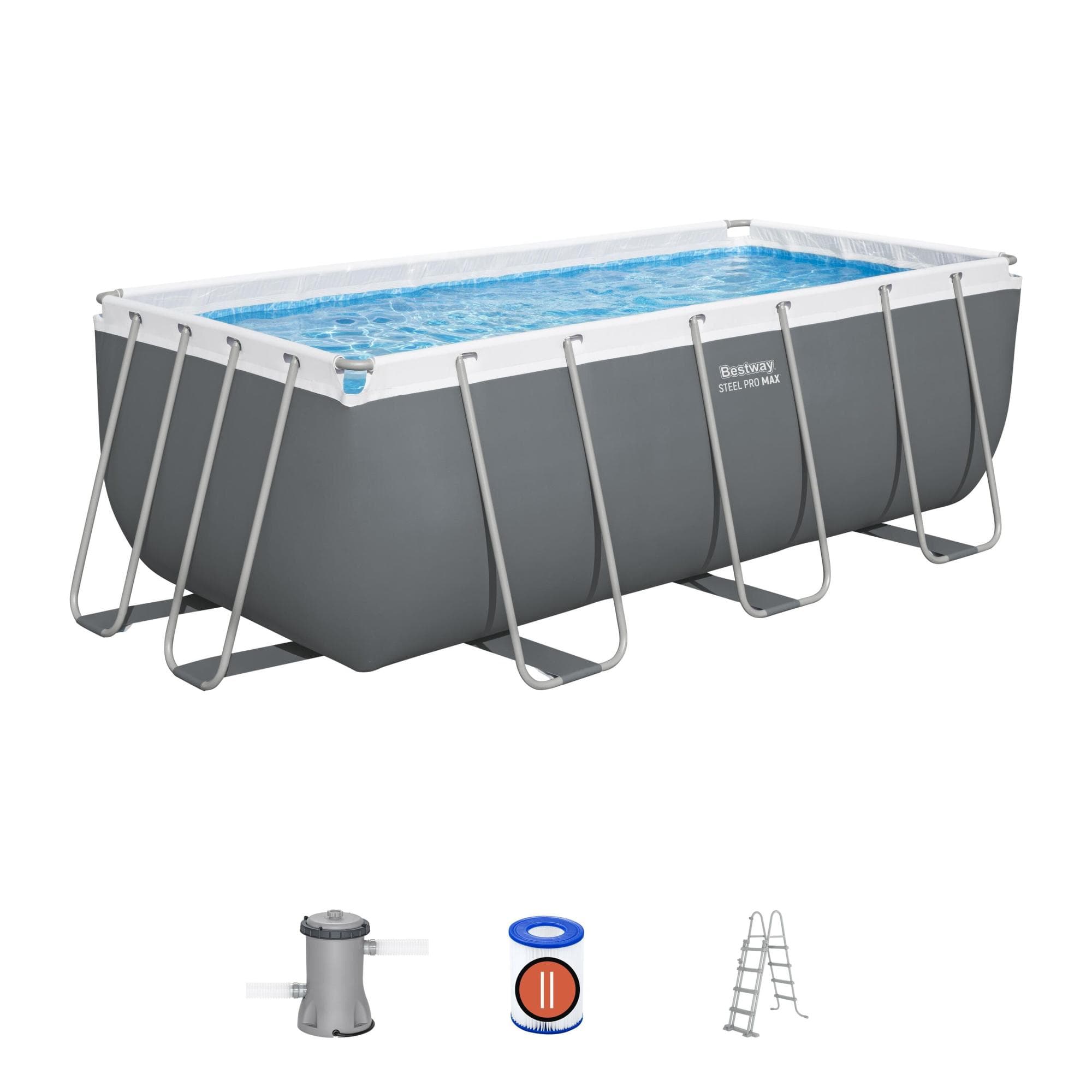 Piscine fuori terra Set piscina grigio scuro da 412x201x122 cm Bestway 1