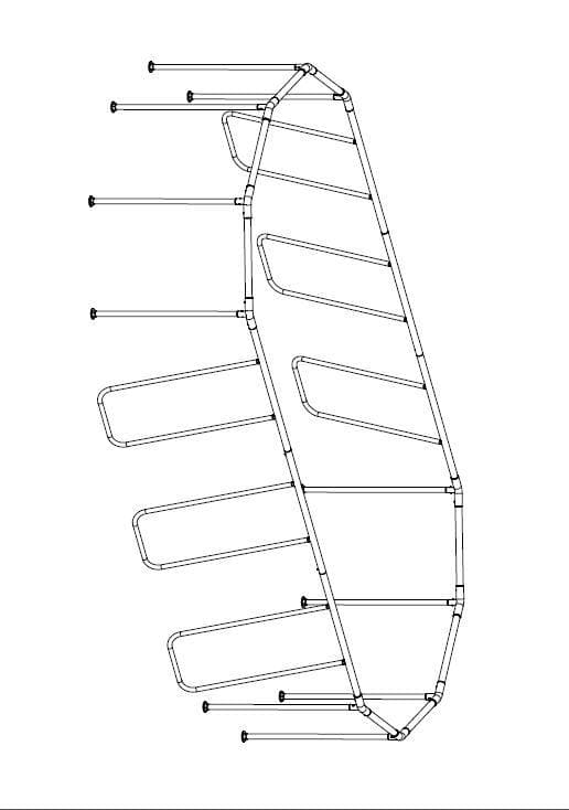20'x 12'x 48"/6.10m x3.66m x1.22m Pool Frame