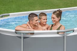Piscine fuori terra Piscina solo struttura da 488x244x122 cm grigio scuro Bestway 6
