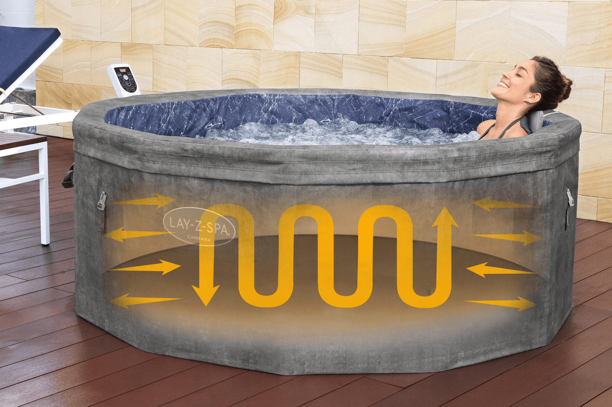 Idromassaggi gonfiabili Lay-Z-Spa Idromassaggio semirigido Lay-Z-Spa Carrara AirJet  4-6 persone Bestway 6