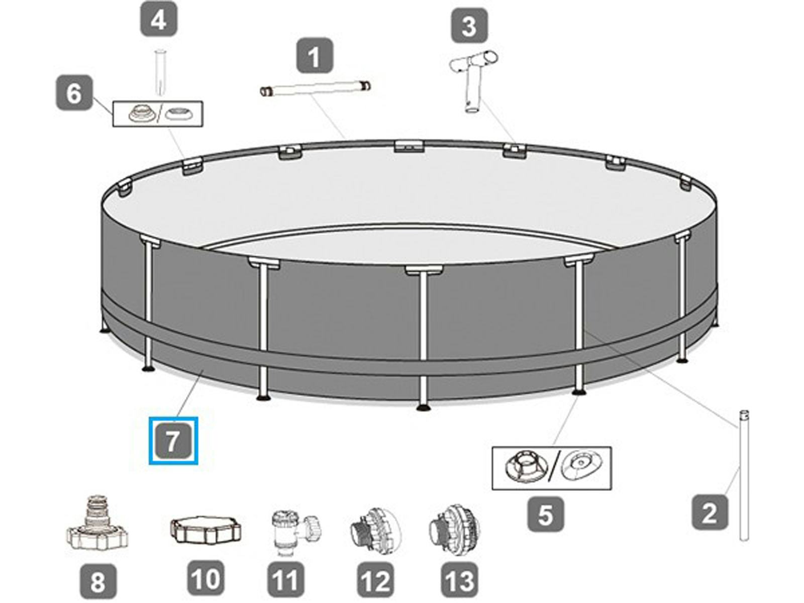 Ricambi Piscine e Spa Liner di ricambio per piscina Power Steel Swim Vista da 549x122 cm effetto legno marrone Bestway 2