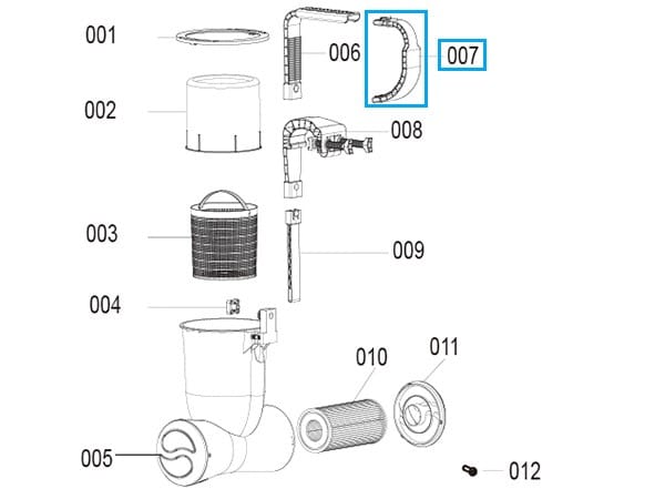 Ricambi Piscine e Spa Braccio per skimmer per pompa filtro Skimatic Bestway 2