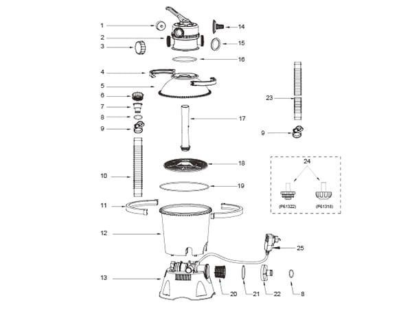 Ricambi Piscine e Spa Prefiltro per filtri a sabbia Bestway 5