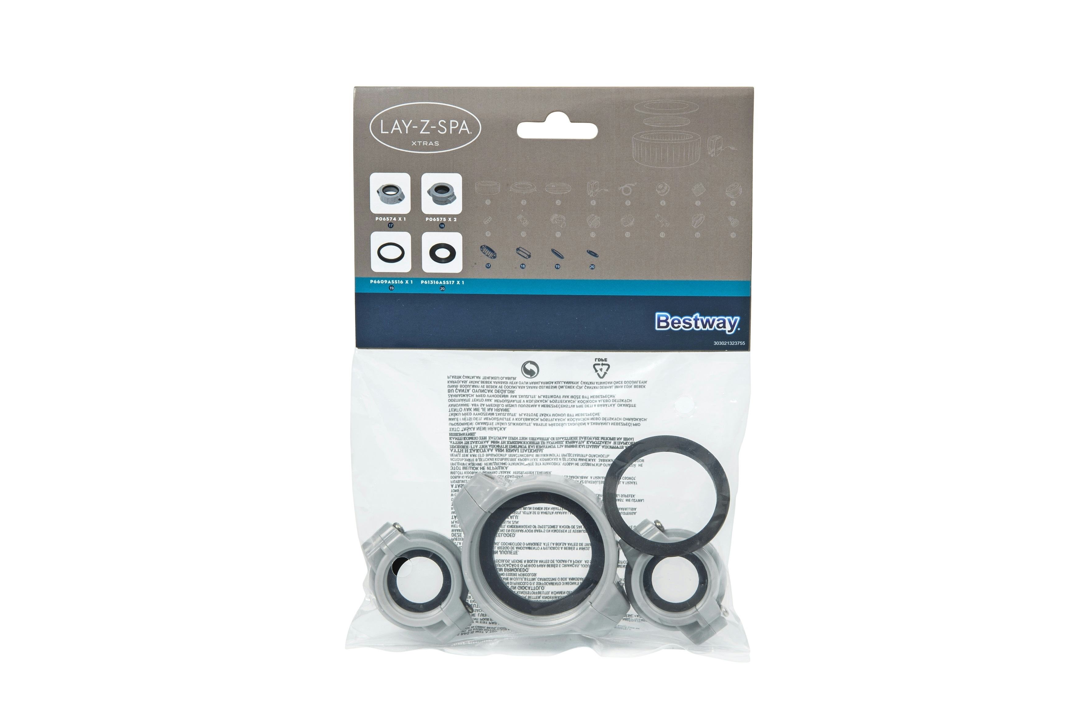 Ricambi Piscine e Spa Ghiere e rondelle per ingresso e uscita degli idromassaggi gonfiabili Lay-Z-Spa Bestway 1