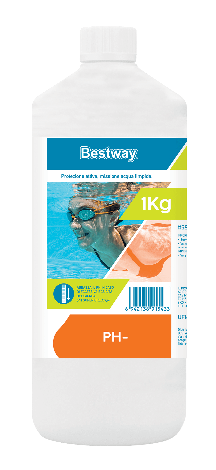 Trattamento chimico dell'acqua Correttore pH-  da 1 kg Bestway 1