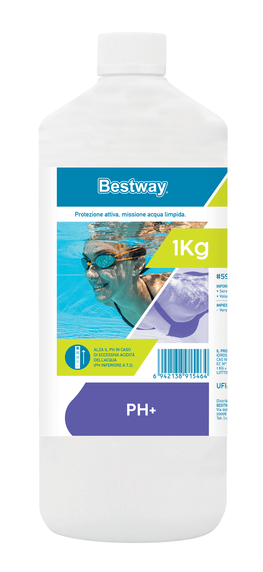 Trattamento chimico dell'acqua Correttore pH+  da 1 kg Bestway 1
