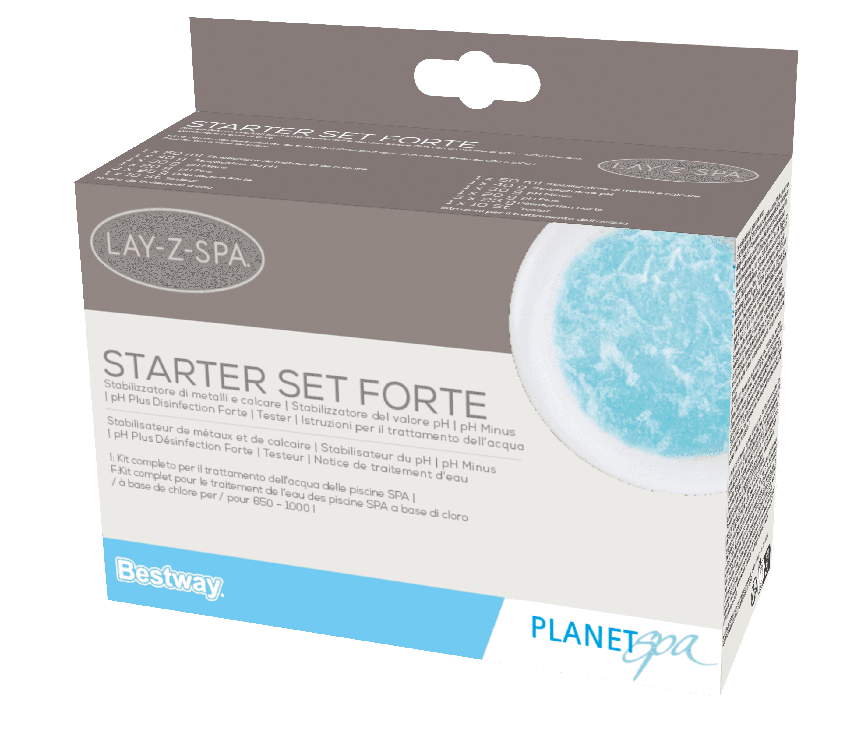 Trattamento chimico dell'acqua Kit Starter Set Forte per trattamento acqua spa Bestway 1
