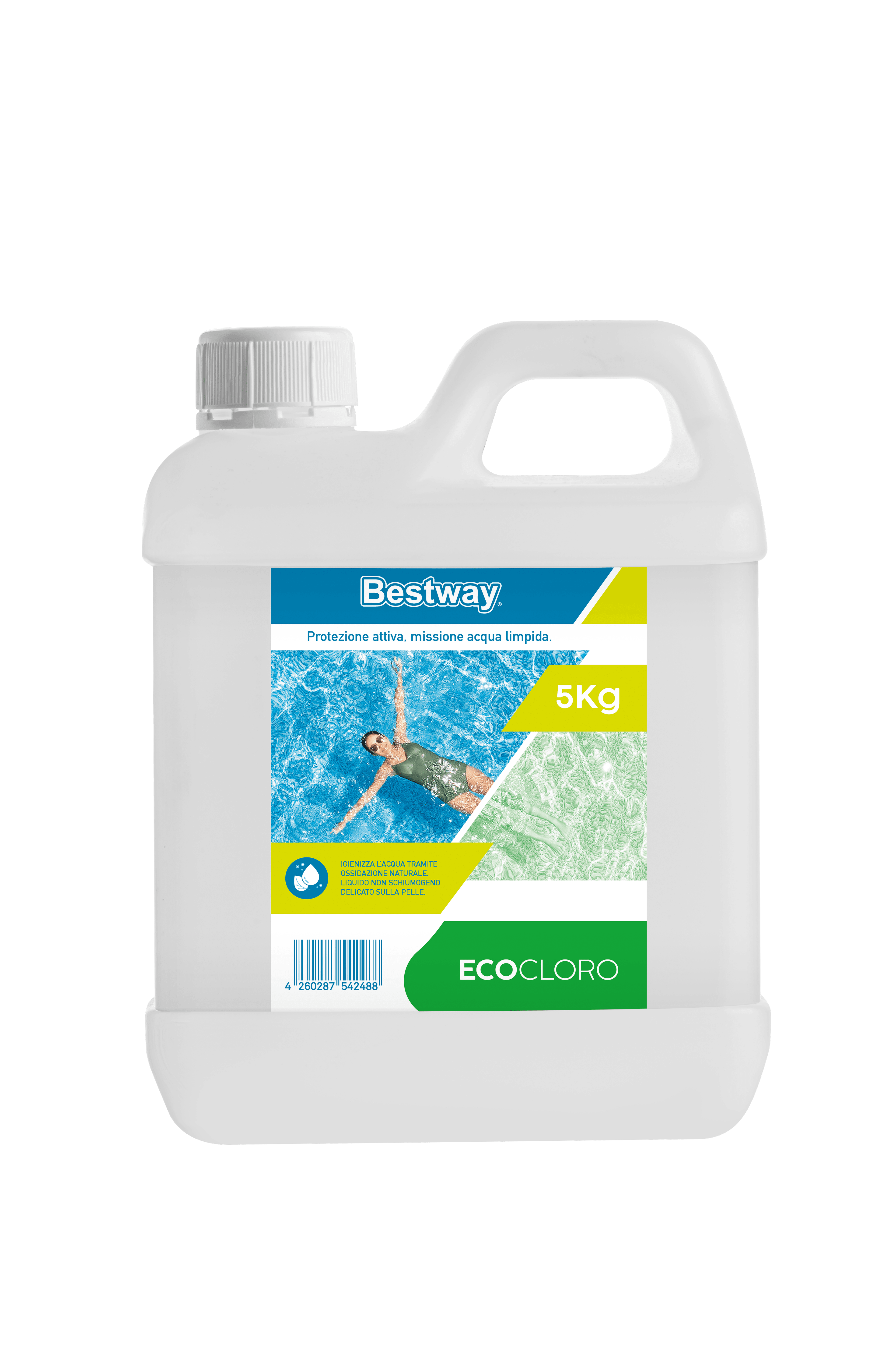Trattamento chimico dell'acqua Eco-cloro multiazione per piscina, 5 kg Bestway 1