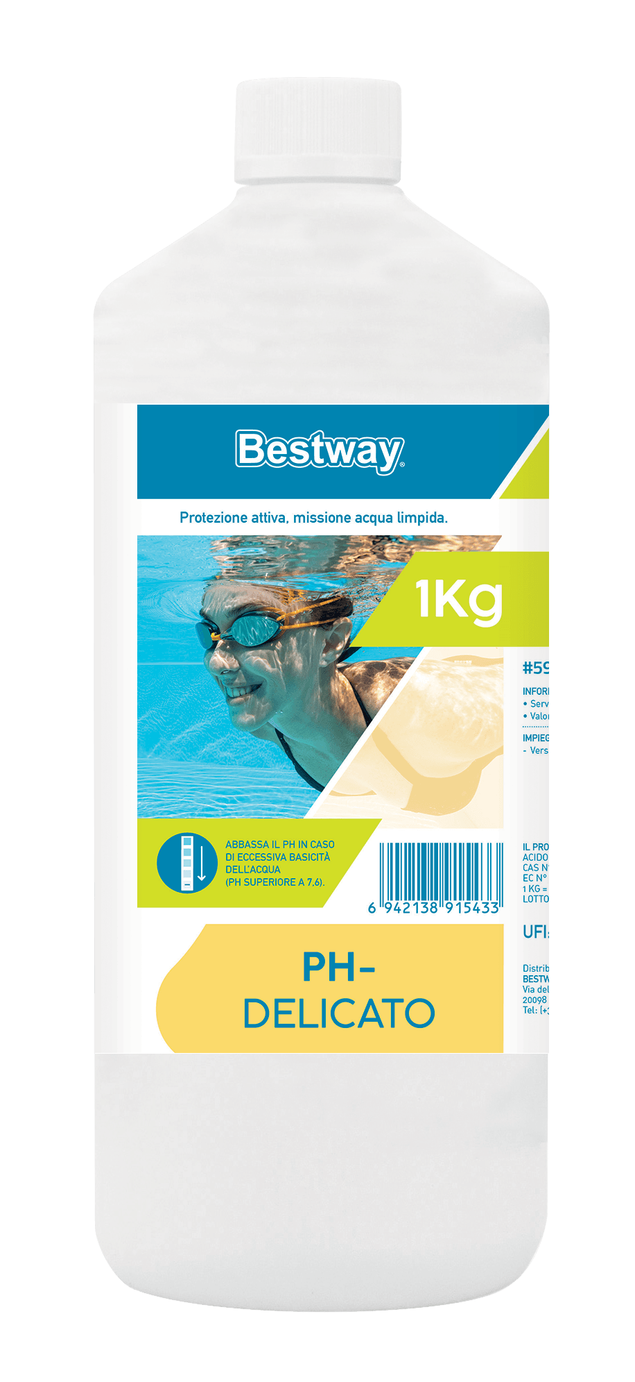 Trattamento chimico dell'acqua Correttore pH- delicato da 1 kg Bestway 1