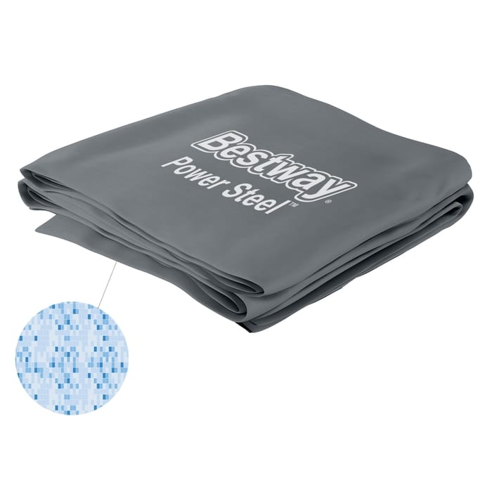 Ricambi Piscine e Spa Liner di ricambio per piscina ovale Power Steel da 549x274x122 cm grigio scuro Bestway 1