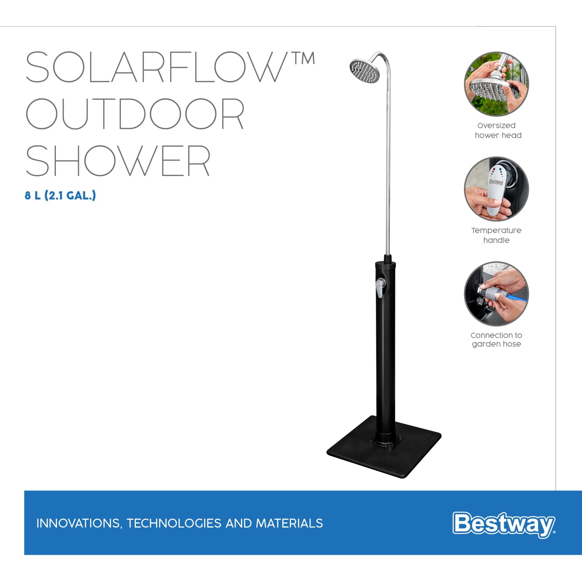 Accessori Piscine e Spa Doccia solare da giardino, 8 litri Bestway 9