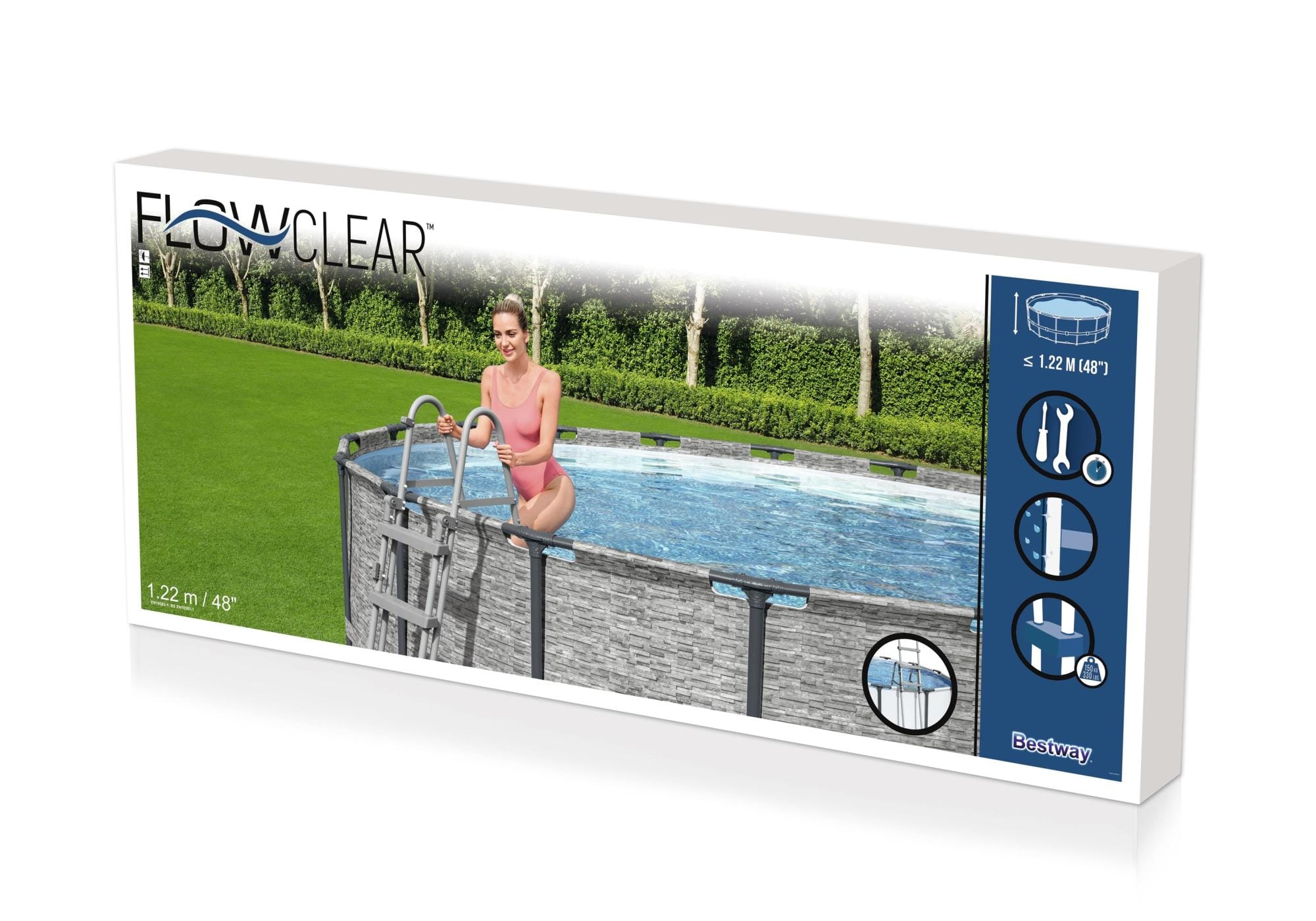 Accessori Piscine e Spa Scaletta di sicurezza per piscina fuori terra da 122 cm Bestway 6