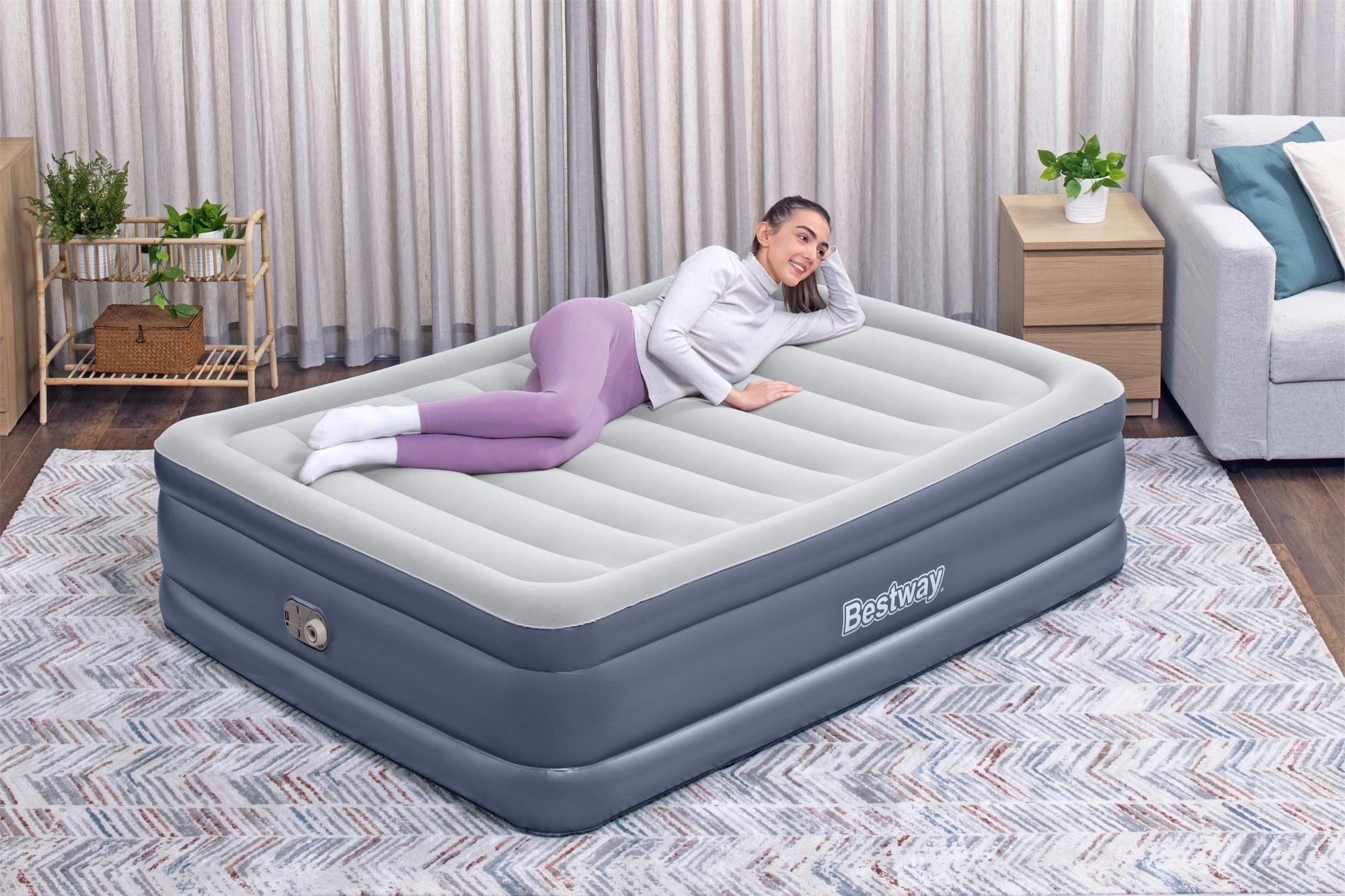 Materassi gonfiabili Materasso gonfiabile matrimoniale da 203x152x51 cm in Tritech Bestway 1