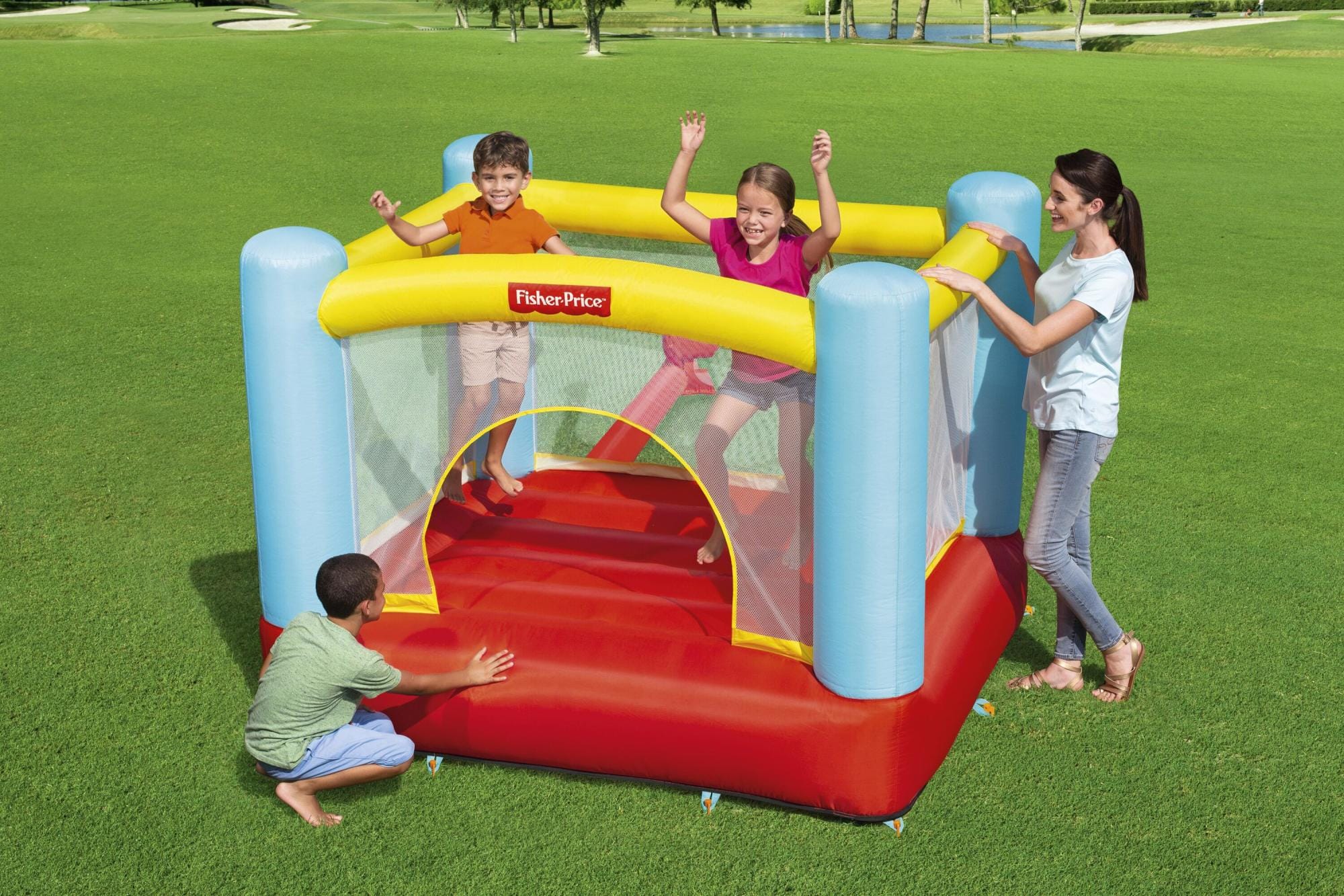 Giochi gonfiabili per bambini Castello gonfiabile Bouncetacular Fisher-Price Bestway 1