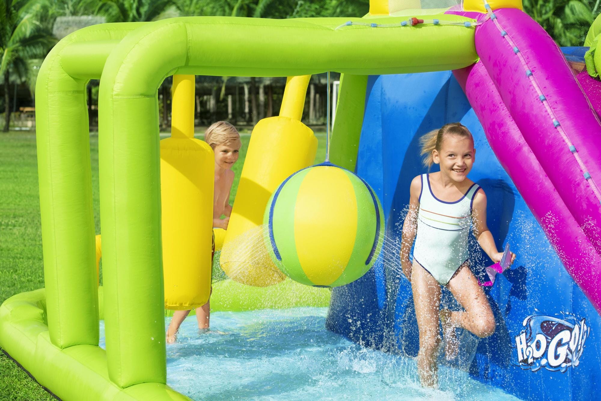 Giochi gonfiabili per bambini Parco acquatico gonfiabile Splash Course Bestway 3