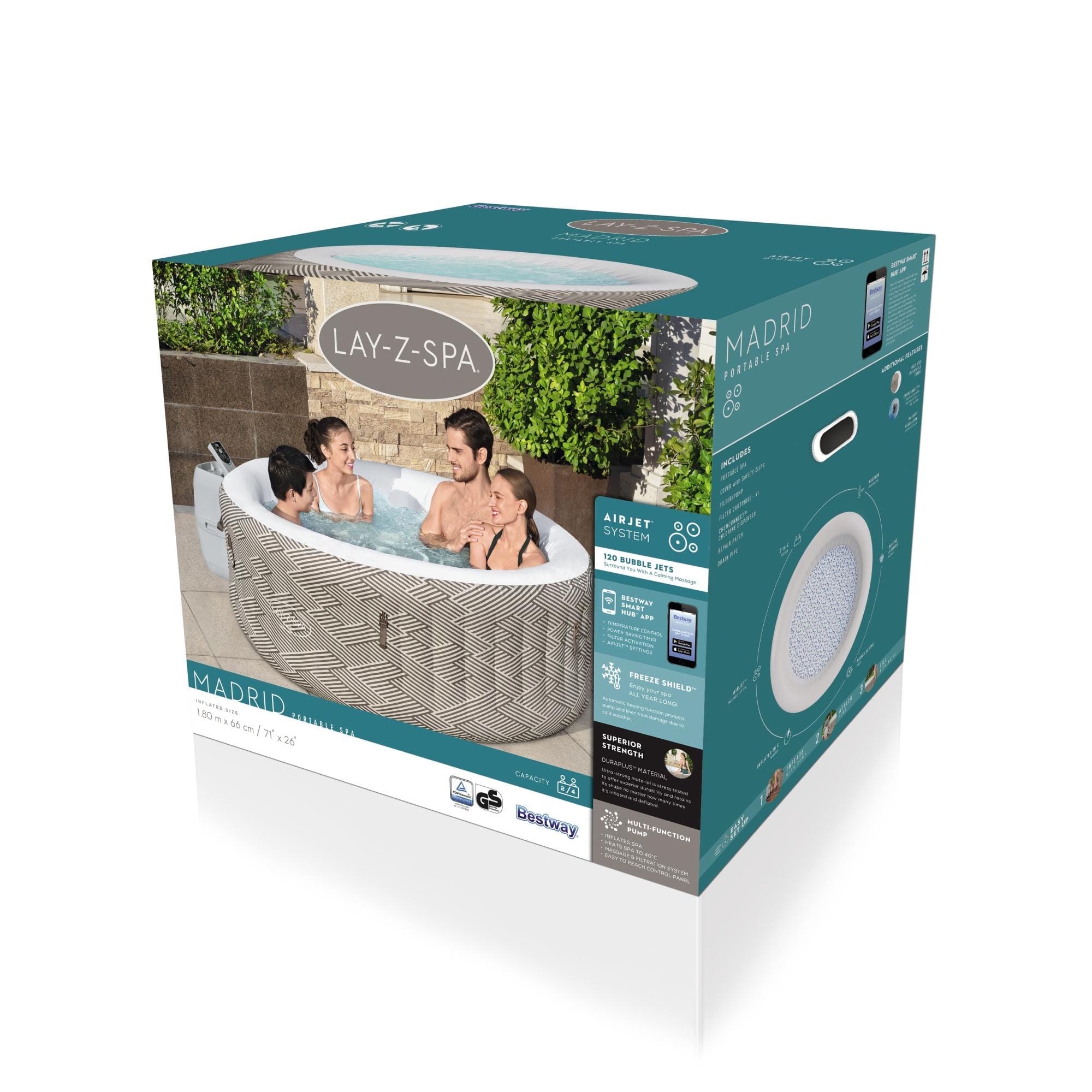 Idromassaggi gonfiabili Lay-Z-Spa Idromassaggio gonfiabile Lay-Z-Spa Madrid AirJet 2-4 persone Bestway 9