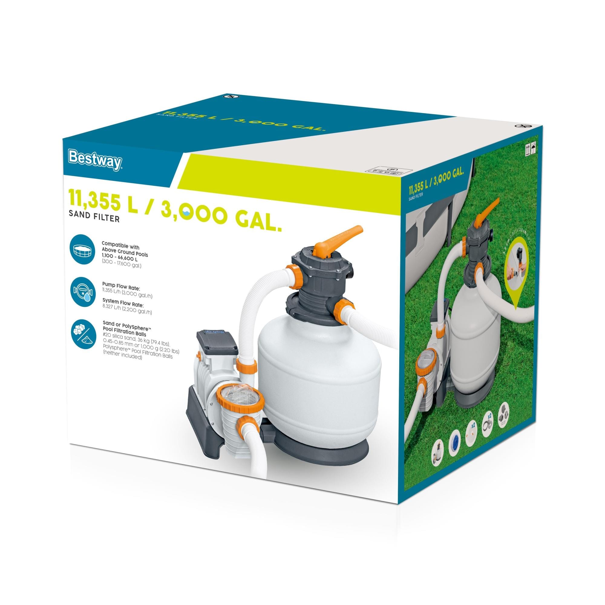 Accessori Piscine e Spa Pompa filtro a sabbia - 11.355 L/H Bestway 3