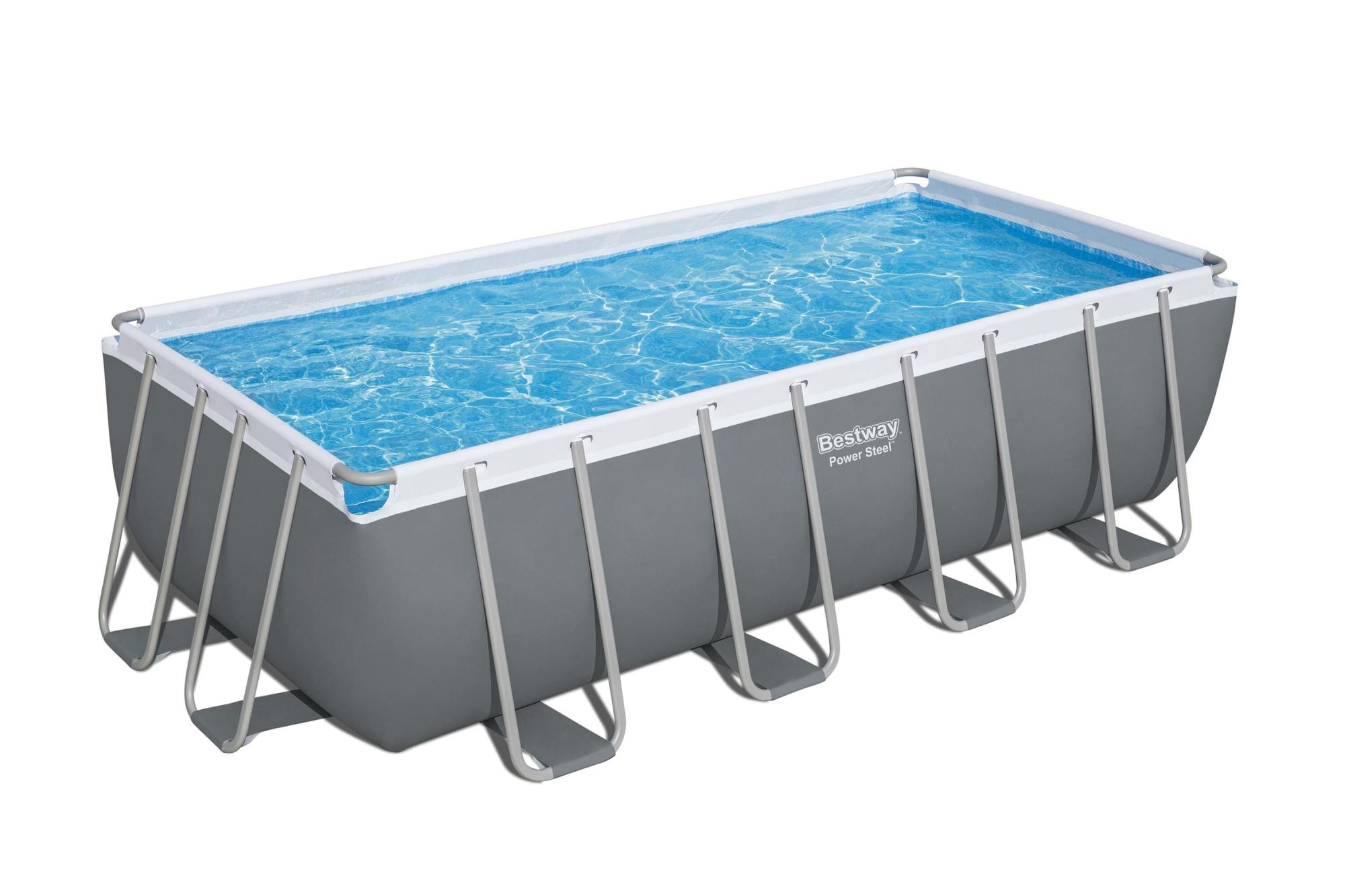 Piscine fuori terra Piscina base struttura e liner Power Steel - 488x244x122 cm grigio Bestway 1